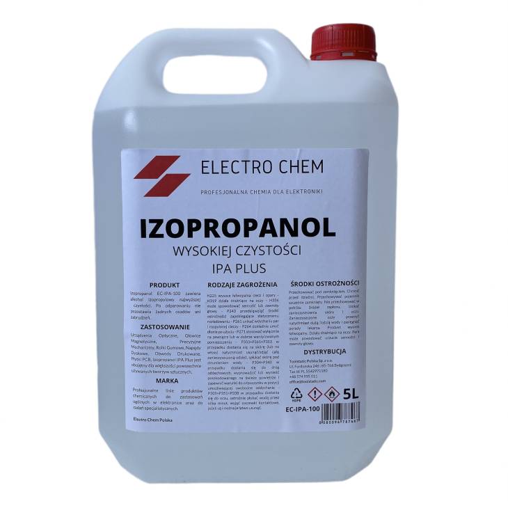 Izopropanol IPA PLUS Najwyższej Czystości 100% - Electro Chem - 5L - obrazek 3