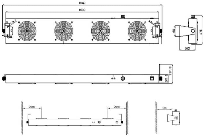 Jonizator z czterema wentylatorami TS-2452-100JN - obrazek 3