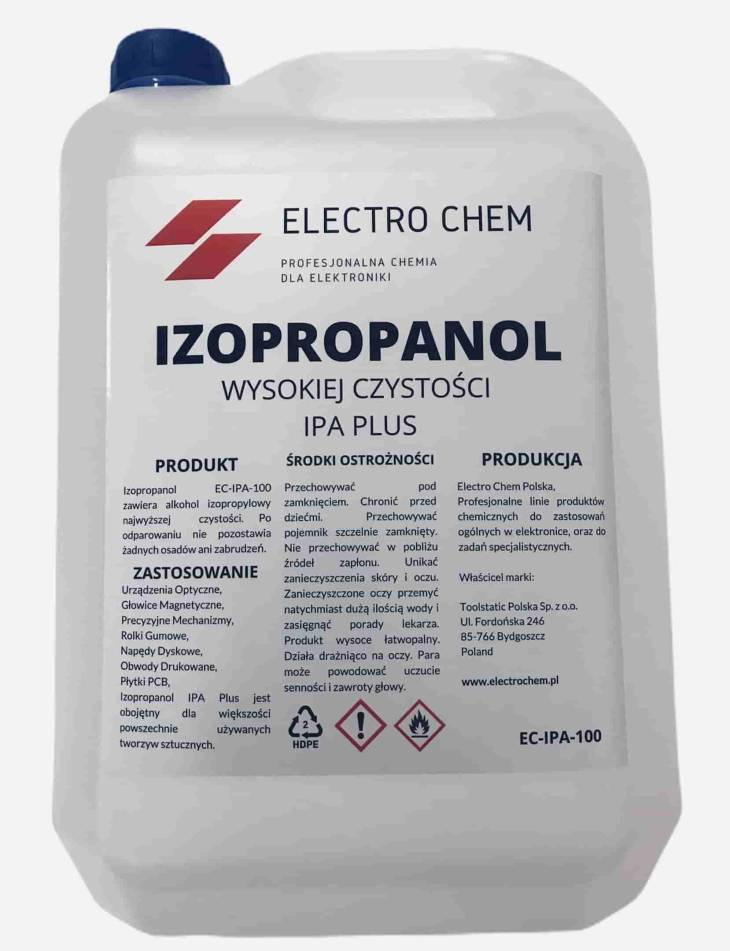 Izopropanol IPA PLUS Najwyższej Czystości 100% - Electro Chem - 5L